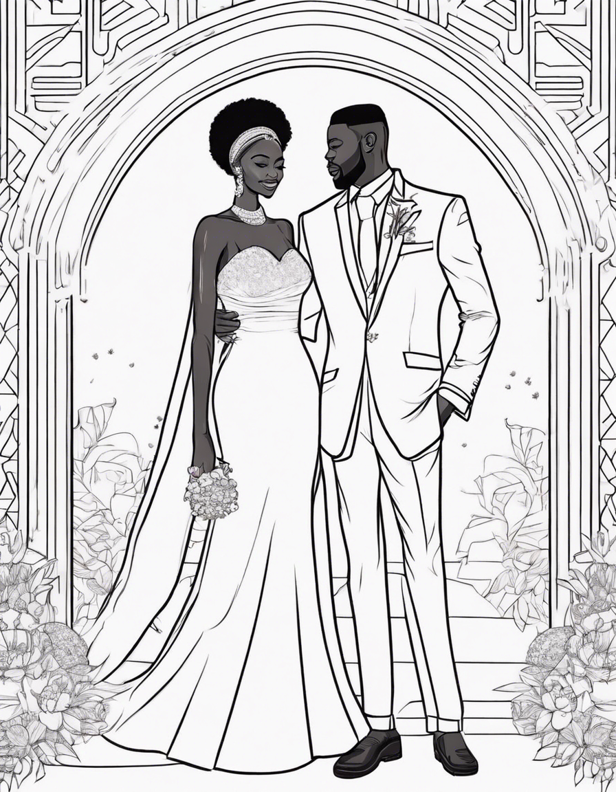 wedding coloring pages