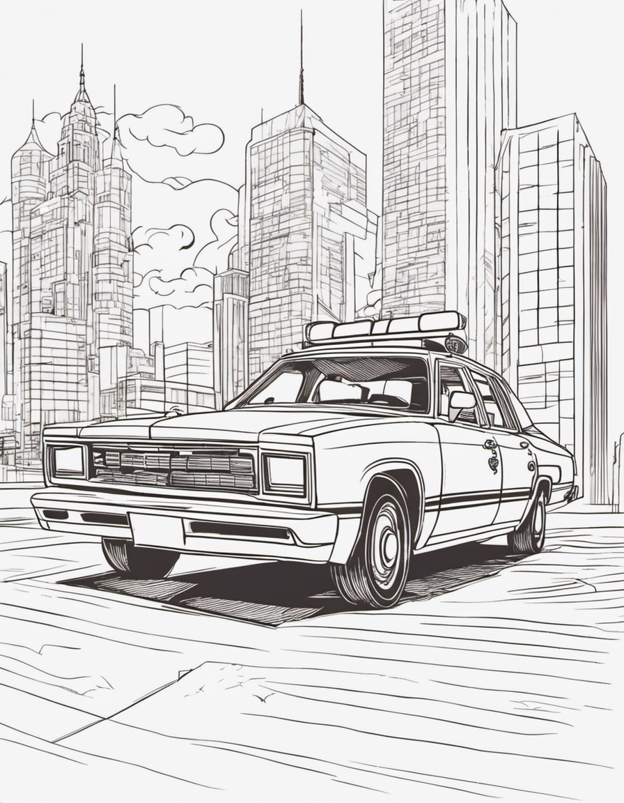 police car coloring page