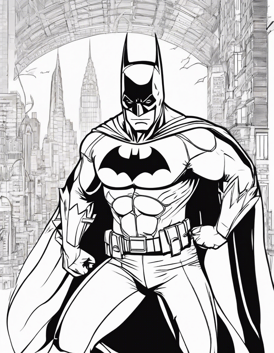 batman com robin a saltar de um trem coloring page