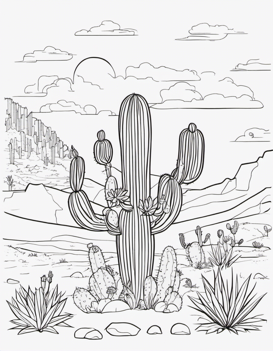 cactus coloring pages