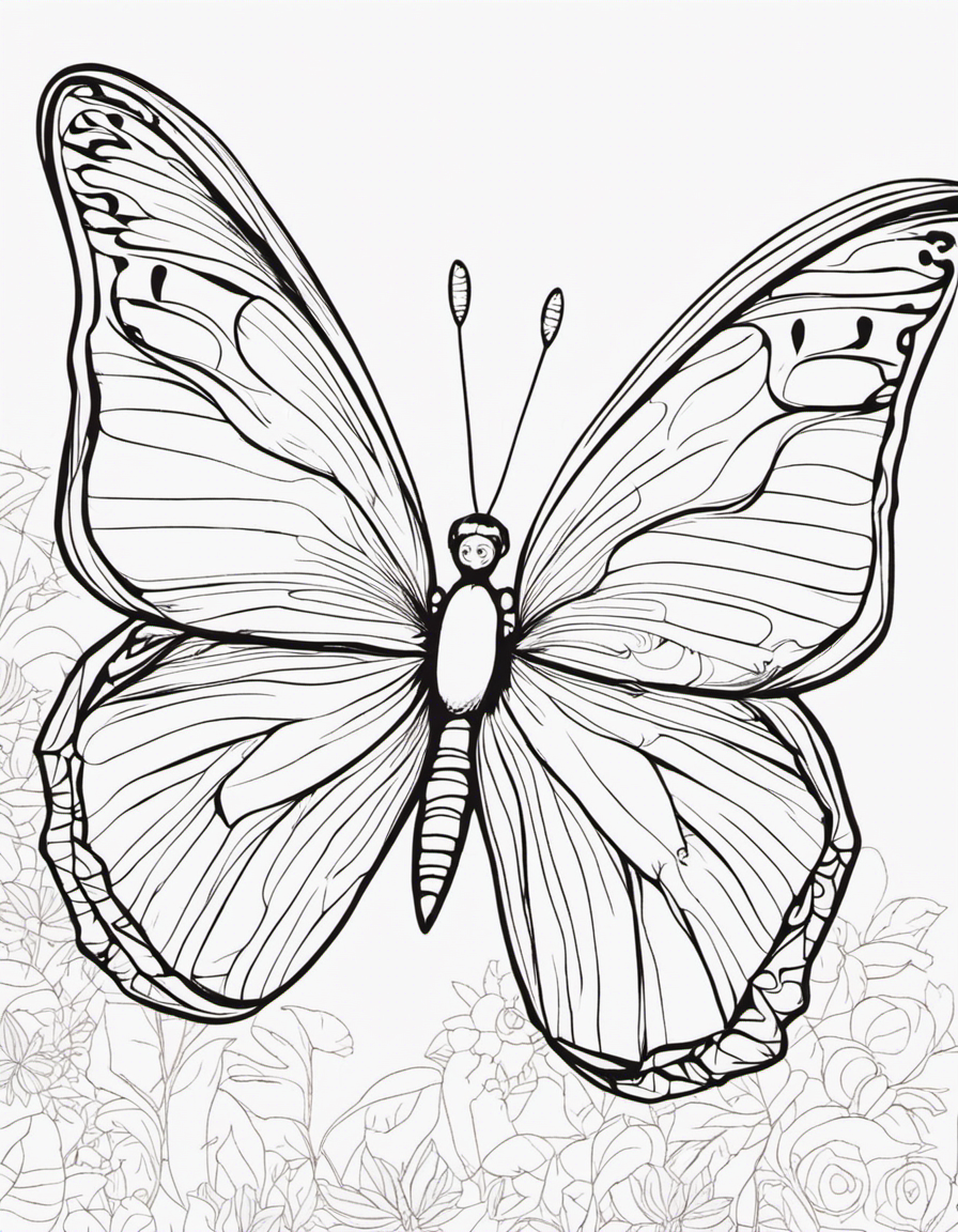 butterfly for children coloring page