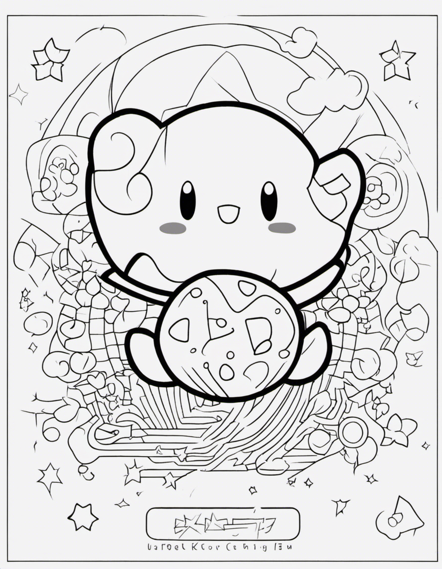 kirby for children coloring page