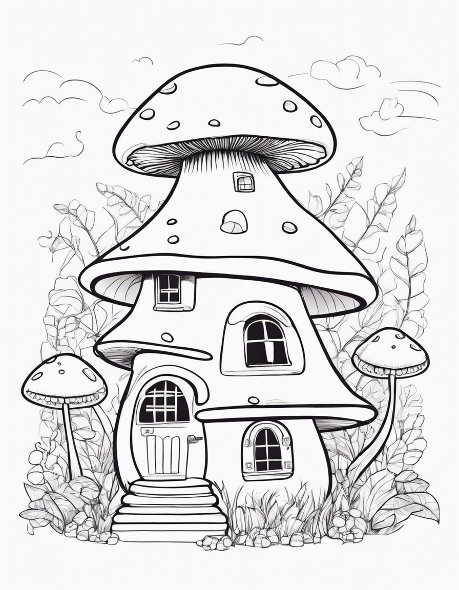 mushroom coloring pages