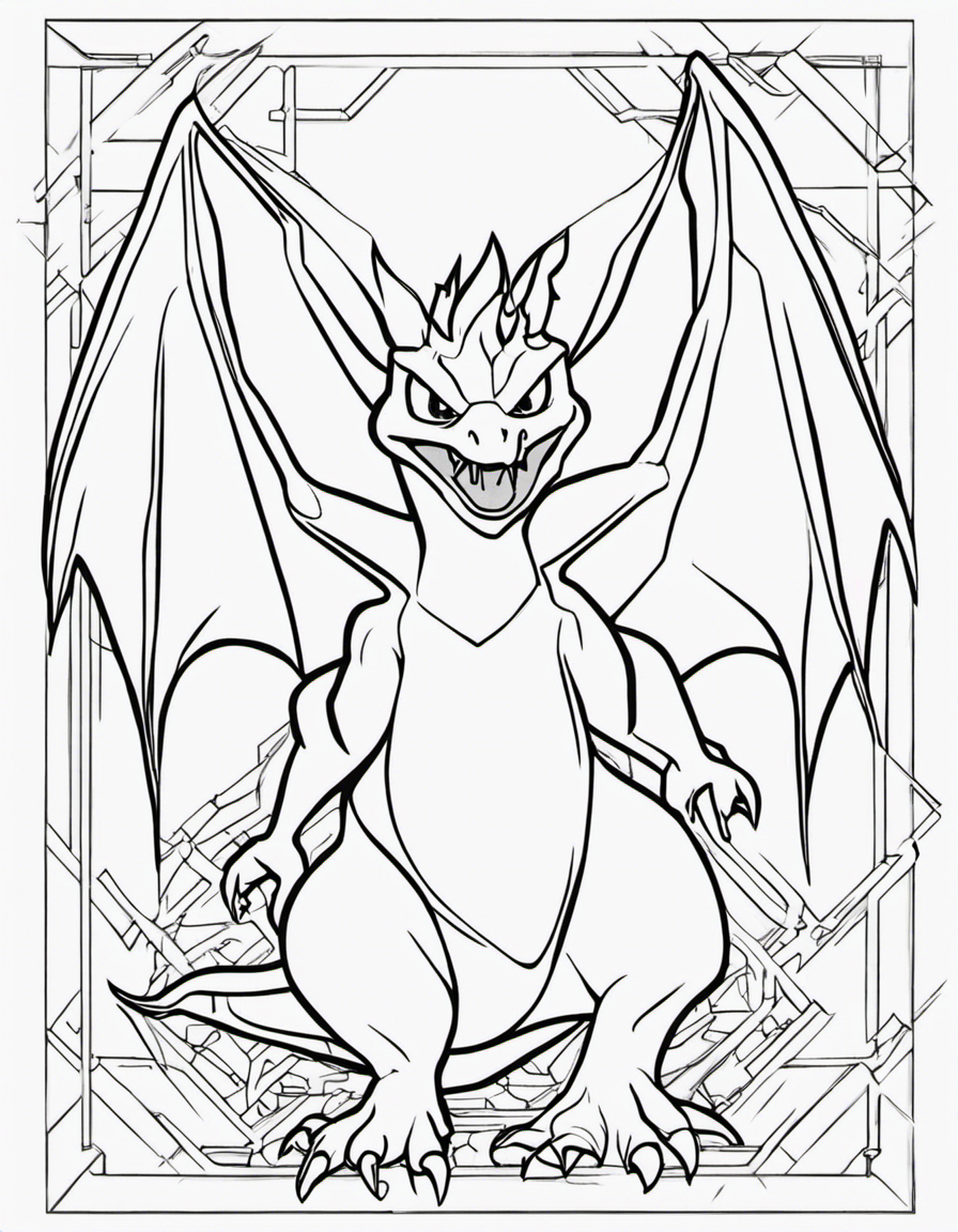 charizard for adults coloring page