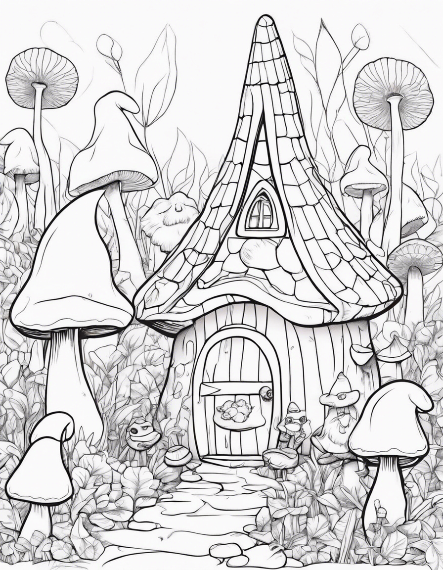 mushroom coloring pages