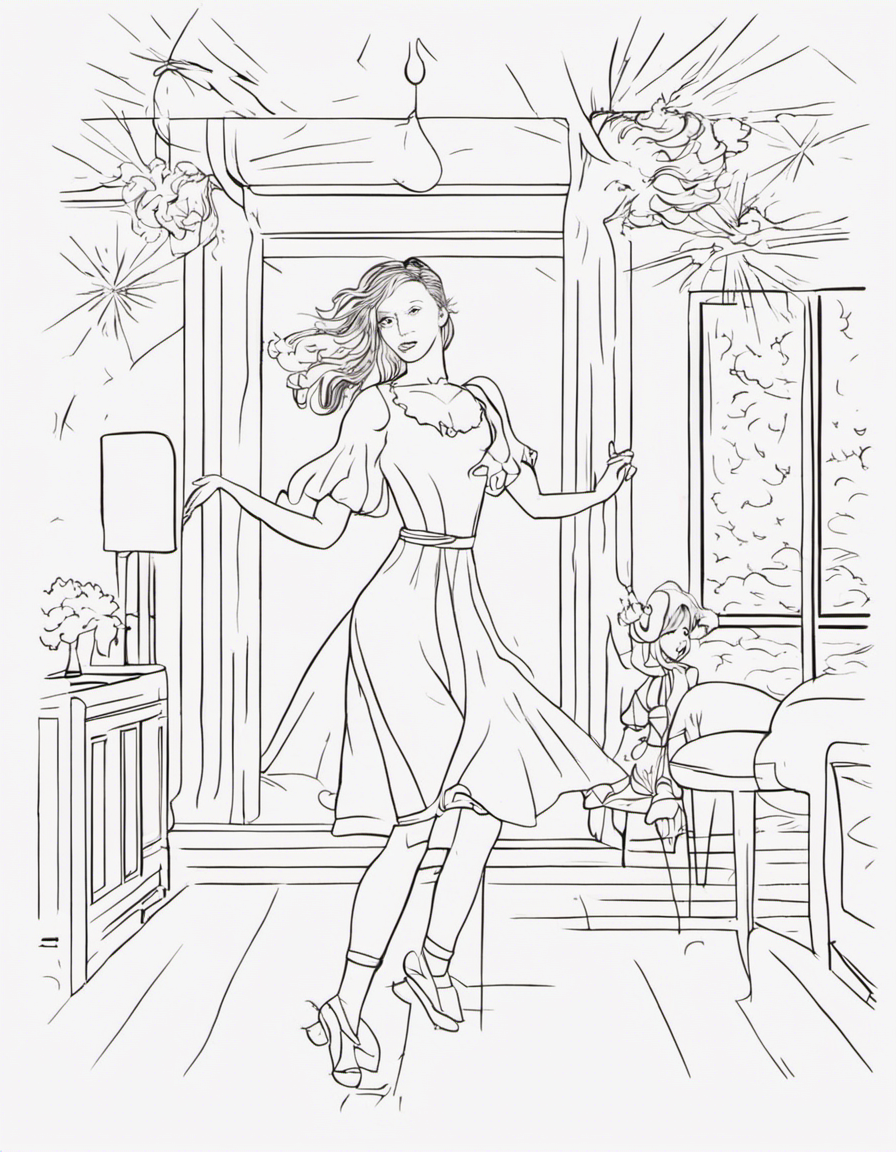 dancing coloring pages