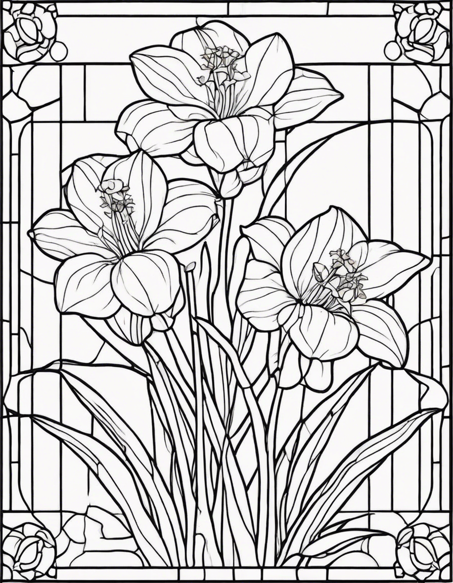 stained glass coloring pages