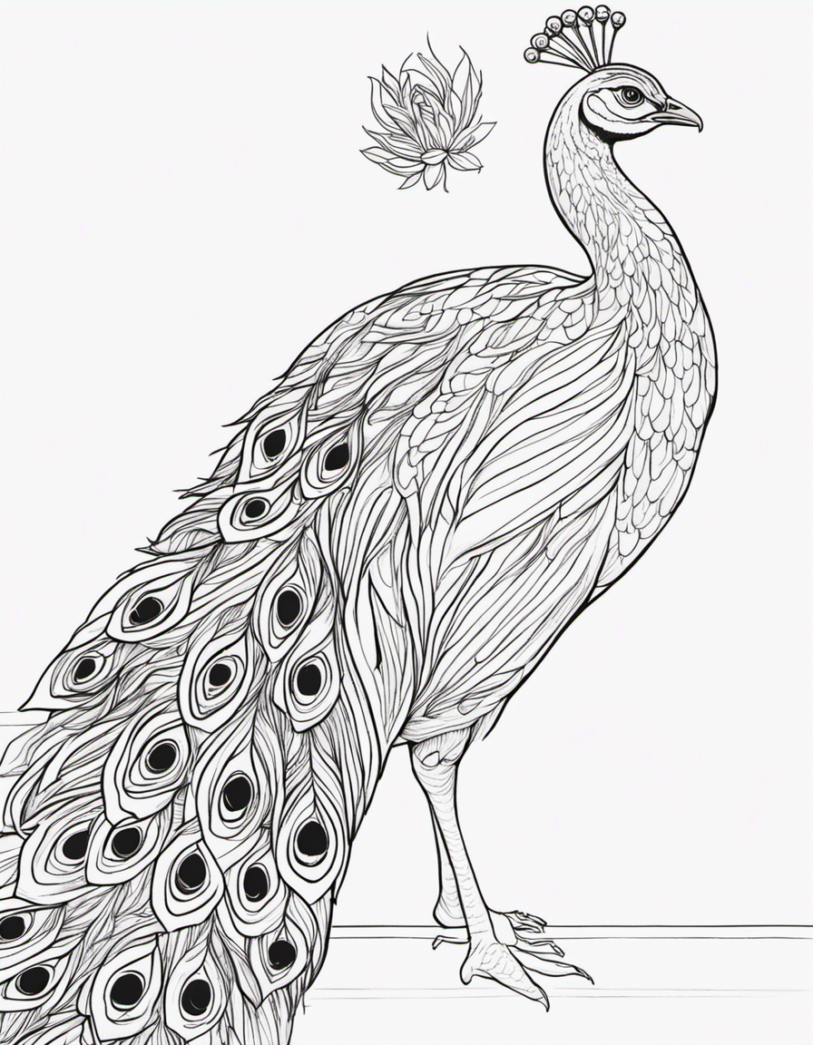 realistic peacock