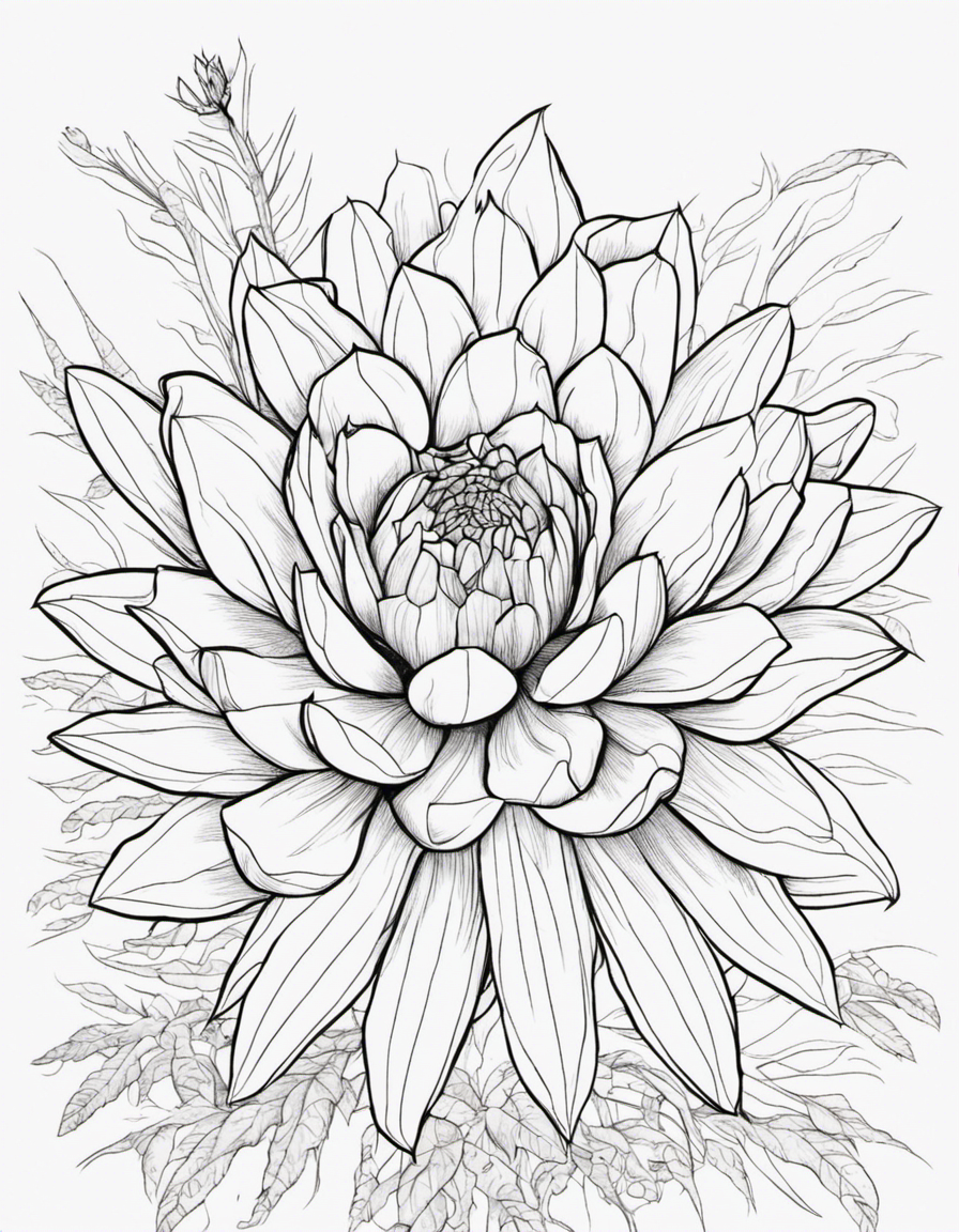 Clean coloring book page of cactus  coloring page