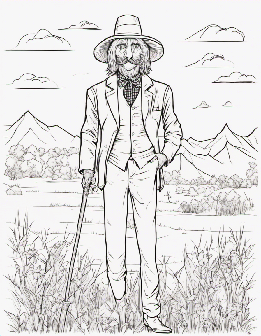 scarecrow coloring page