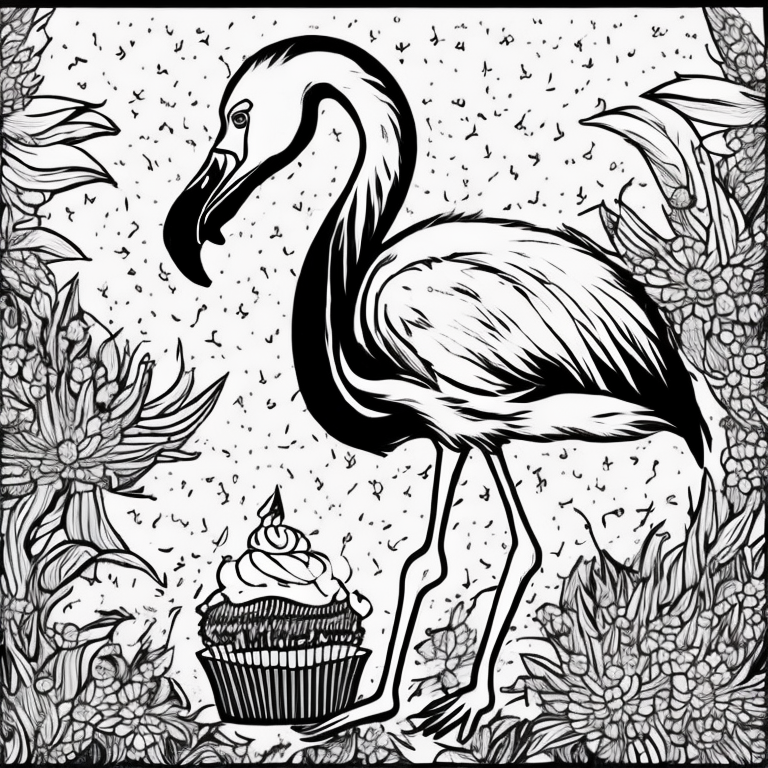 flamingo coloring pages