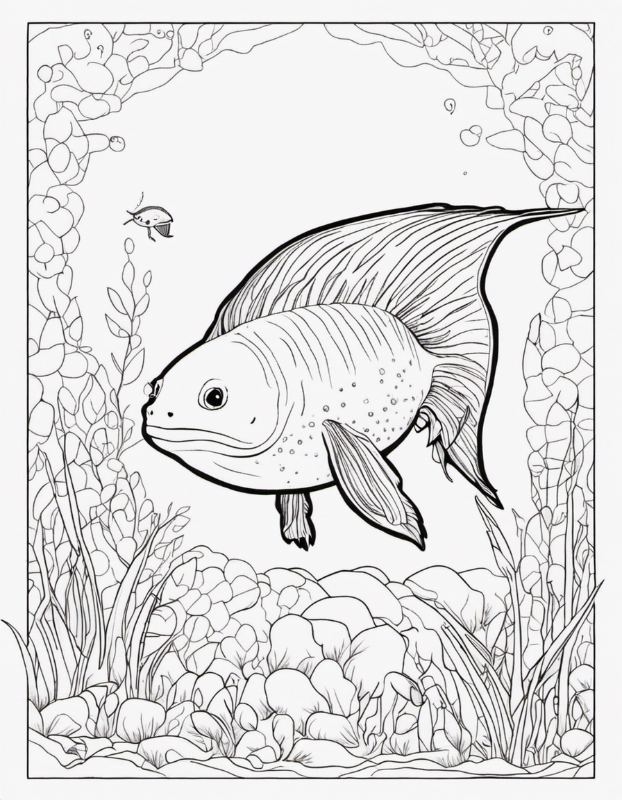 axolotl for adults coloring page