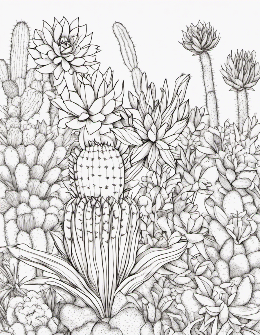 cactus coloring pages