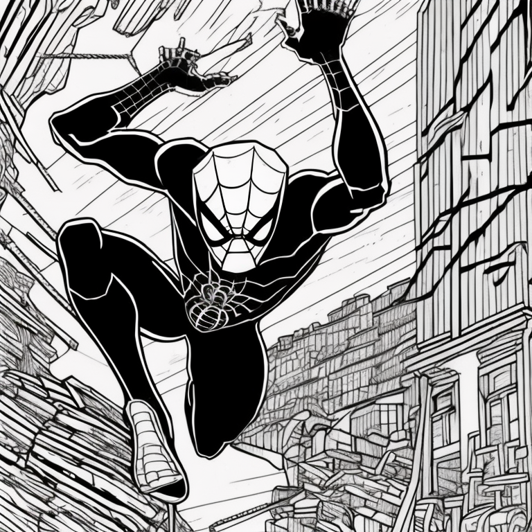 Spiderman in Lisbon  coloring page