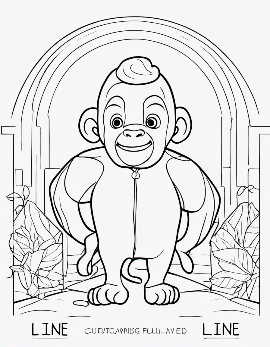 curious george for adults coloring page