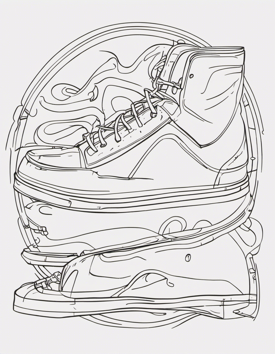 shoe for children coloring page