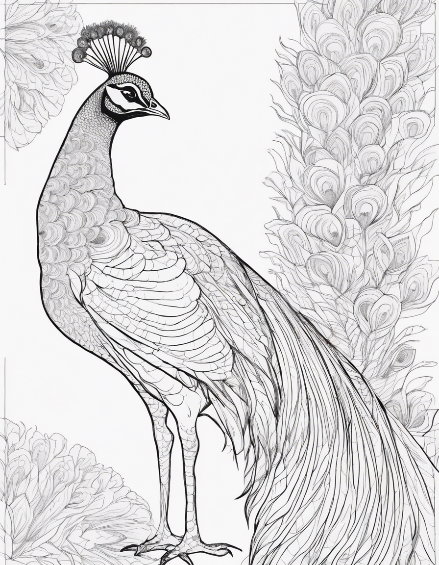 peacock coloring pages