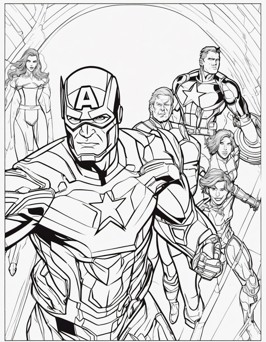 marvel avengers for adults coloring page