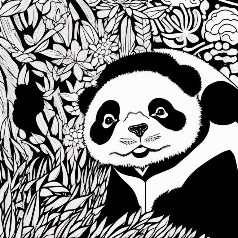 Panda coloring page