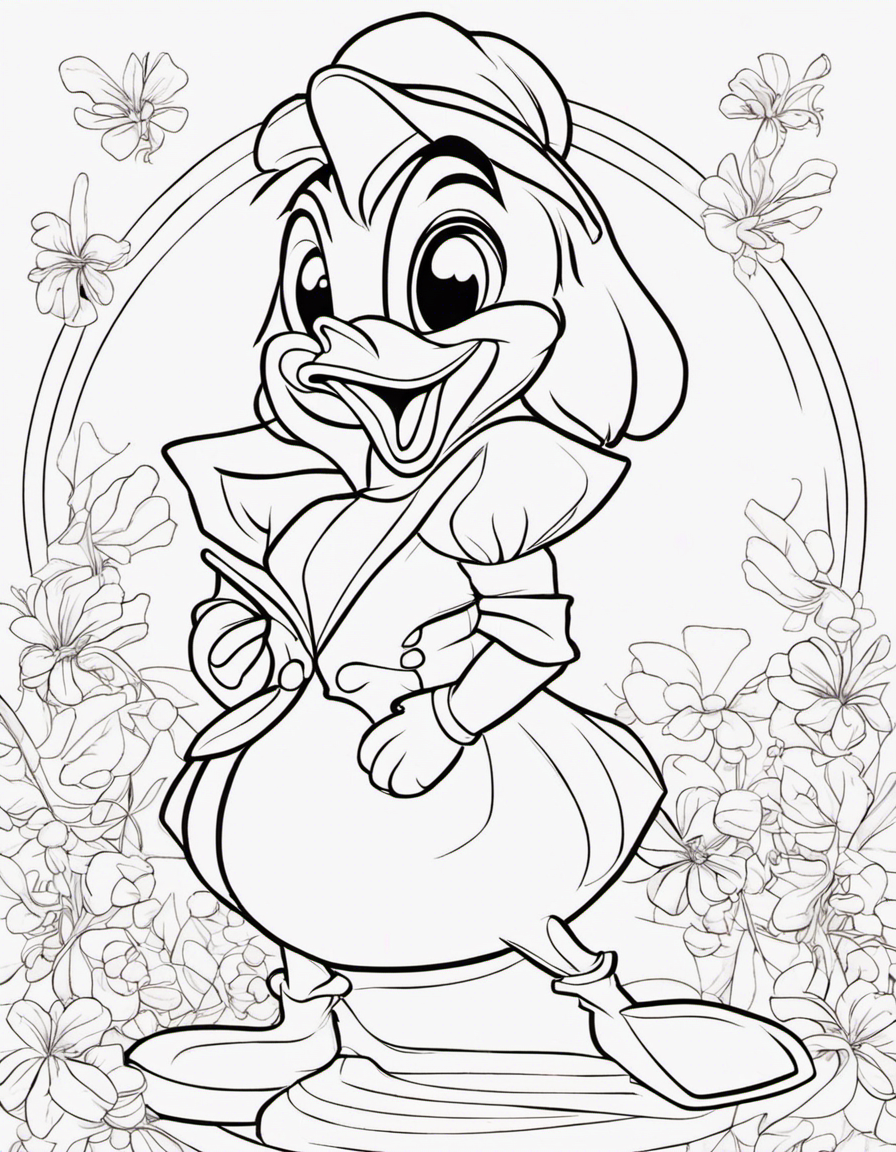daisy duck for adults coloring page