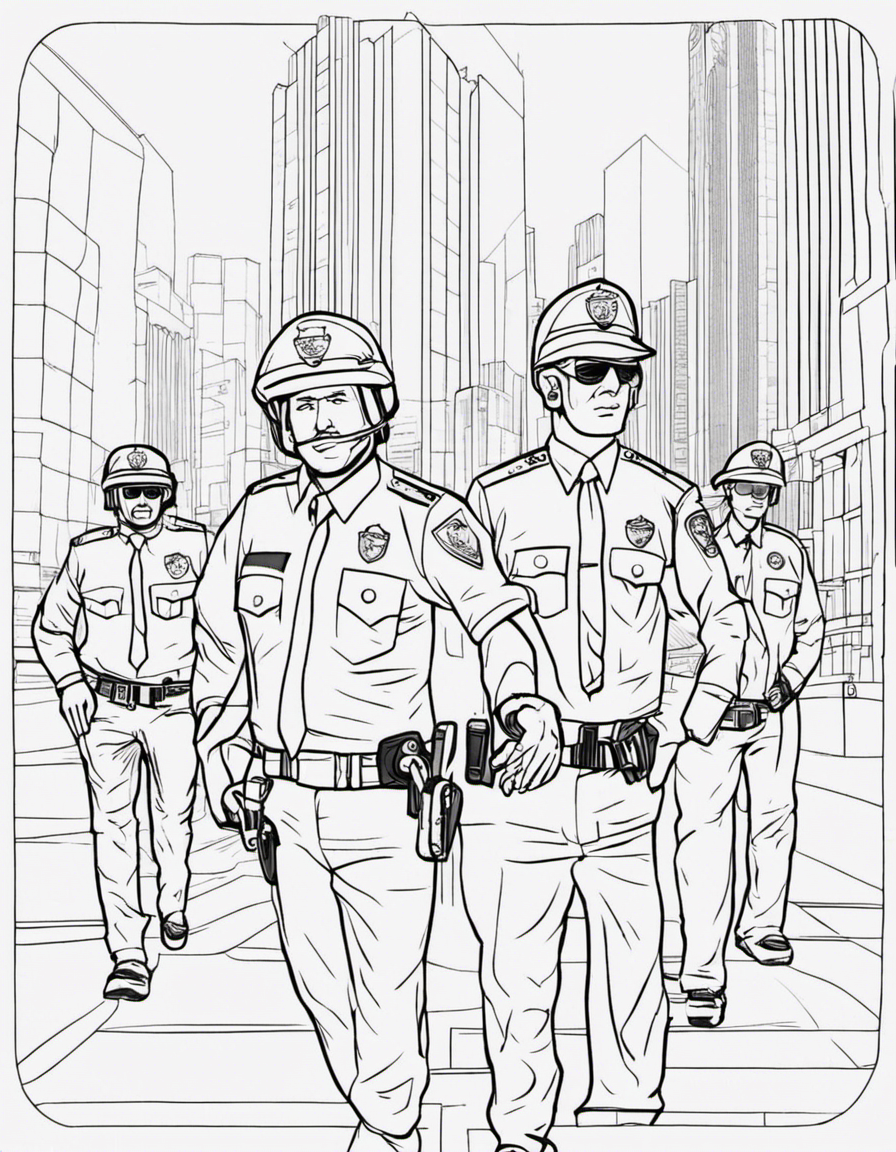 police for adults coloring page