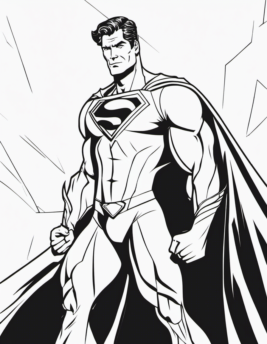 superman voando coloring page