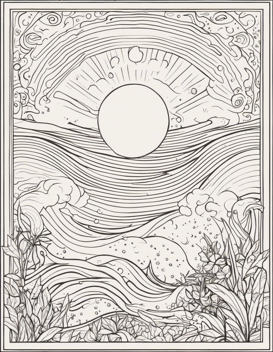 sun for adults coloring page