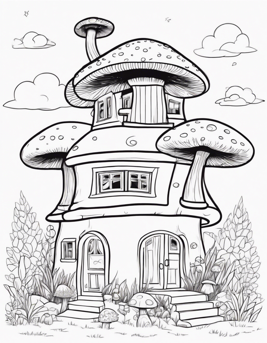 mushroom coloring pages