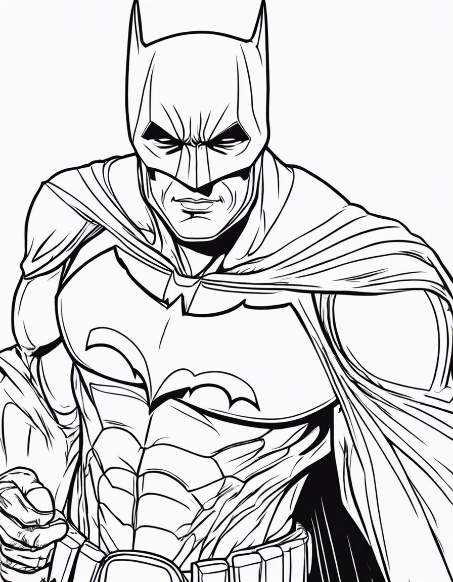 batman escovando dentes coloring page