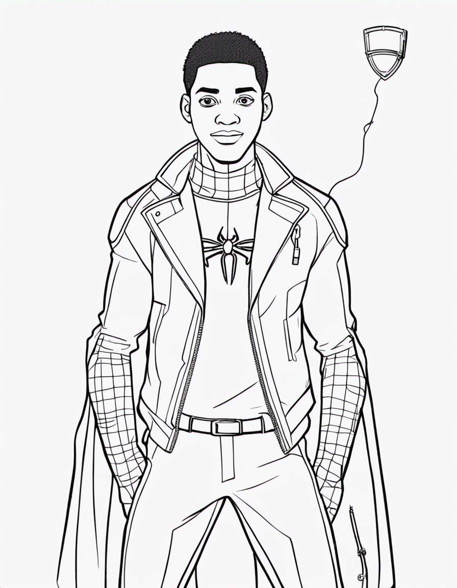 miles morales coloring pages