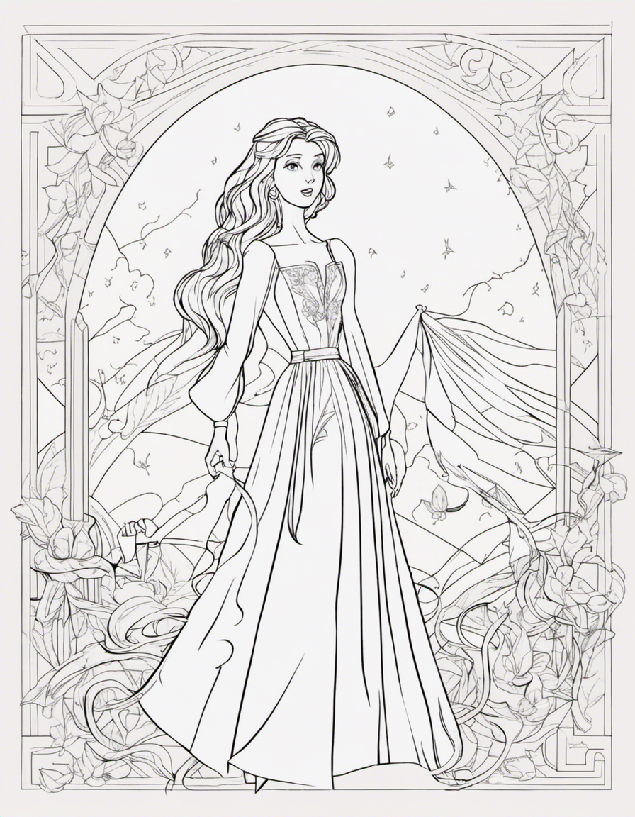 tangled coloring pages