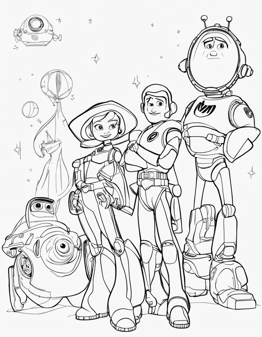 pixar for children coloring page