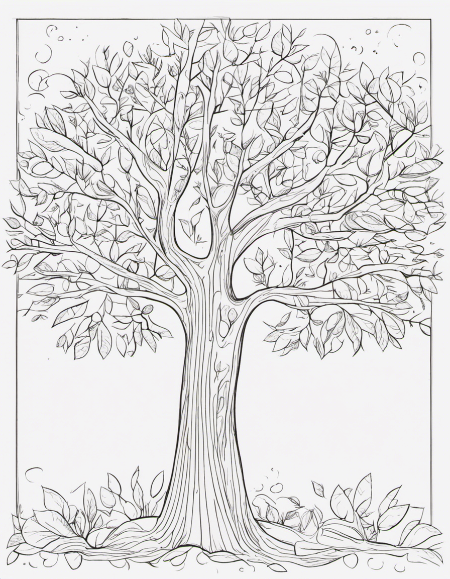 tree coloring pages