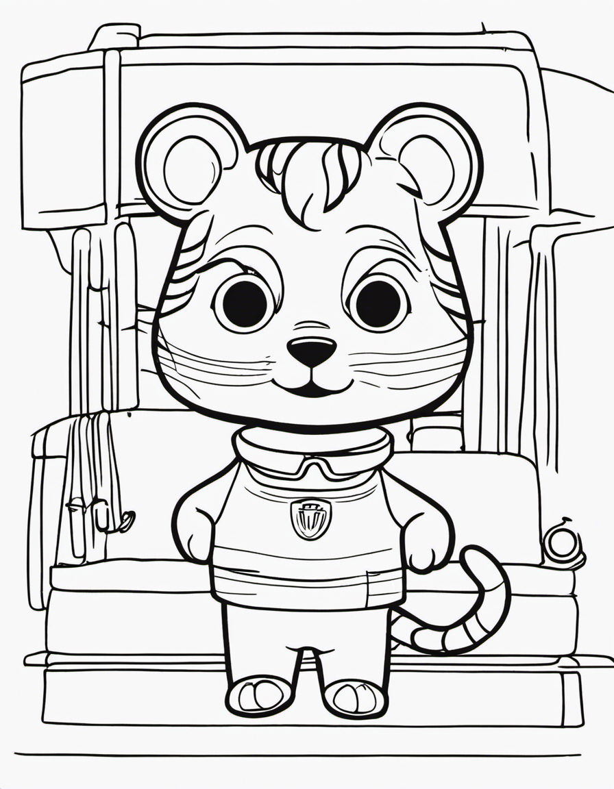 daniel tiger for children coloring page