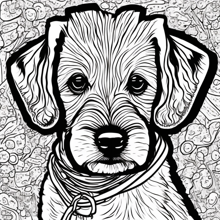 a cute dog coloring page