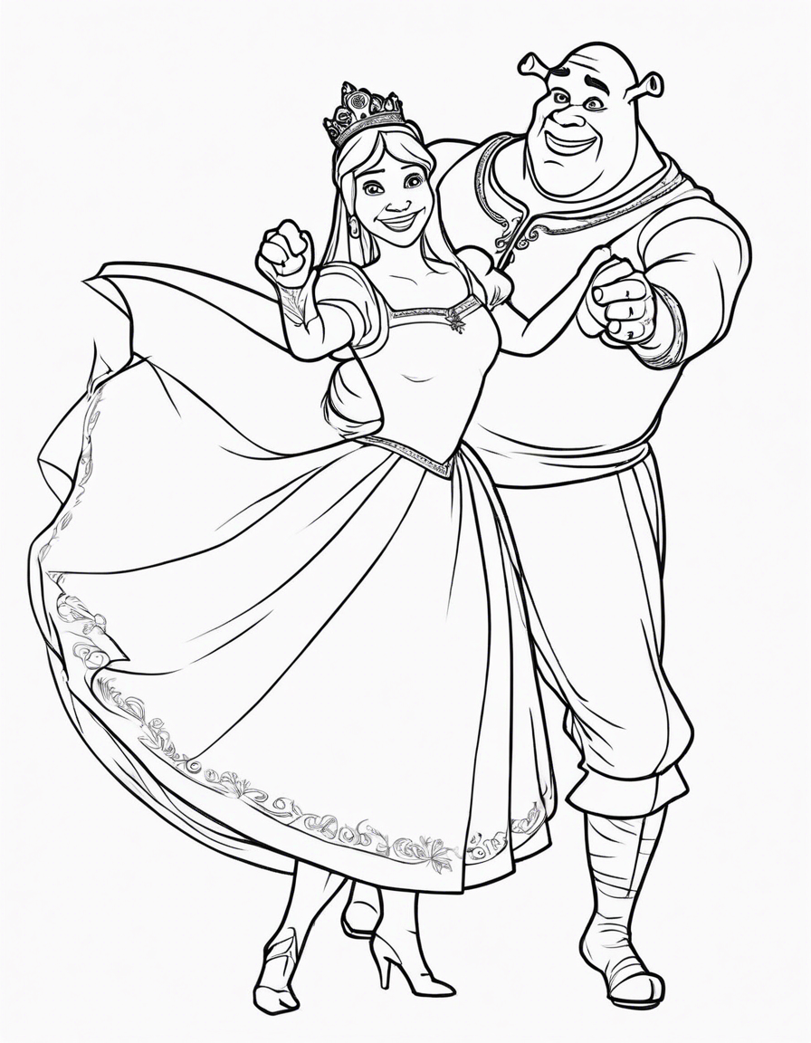 dancing coloring pages