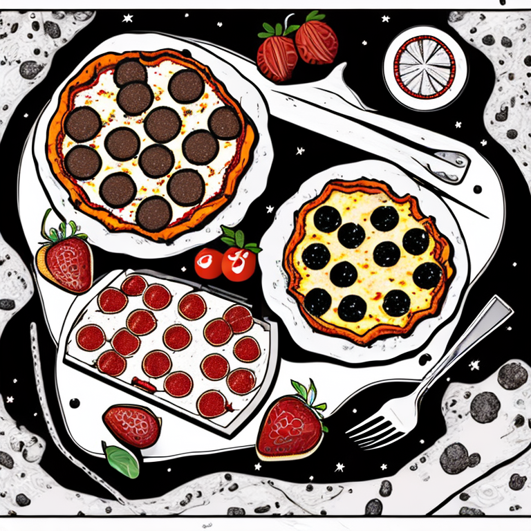 Pizzas AND pizzas ingredientes of a pizza place for kids