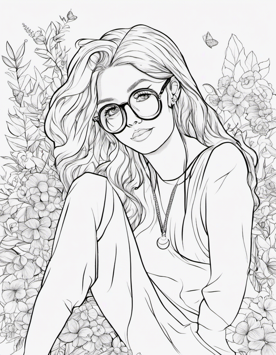 realistic kawaii coloring page