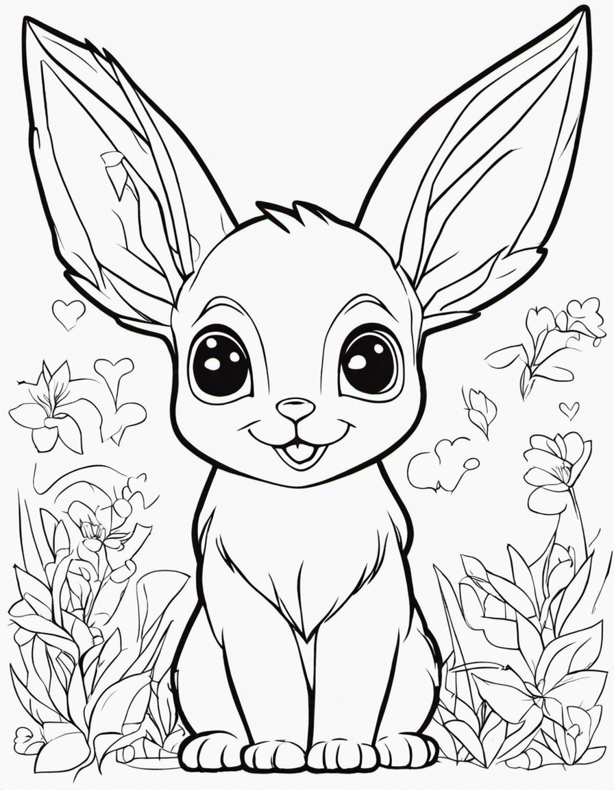eevee for children coloring page