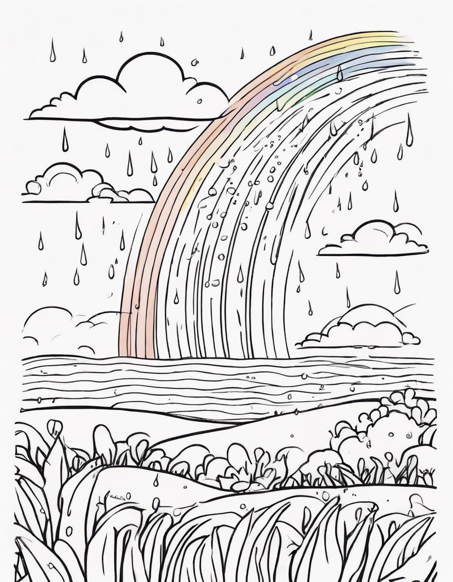 rainbow coloring pages