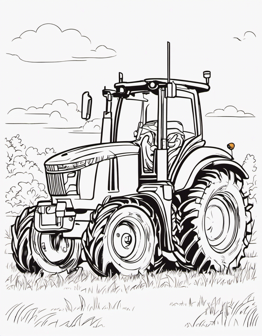john deere for children coloring page