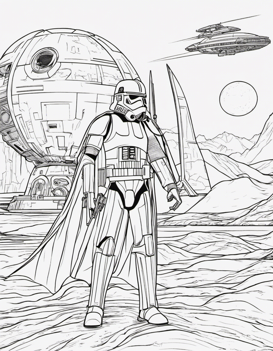 realistic star wars coloring page