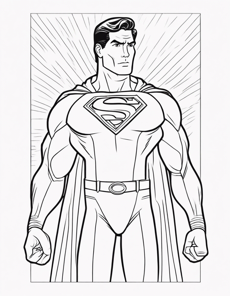 superman hotdog coloring page