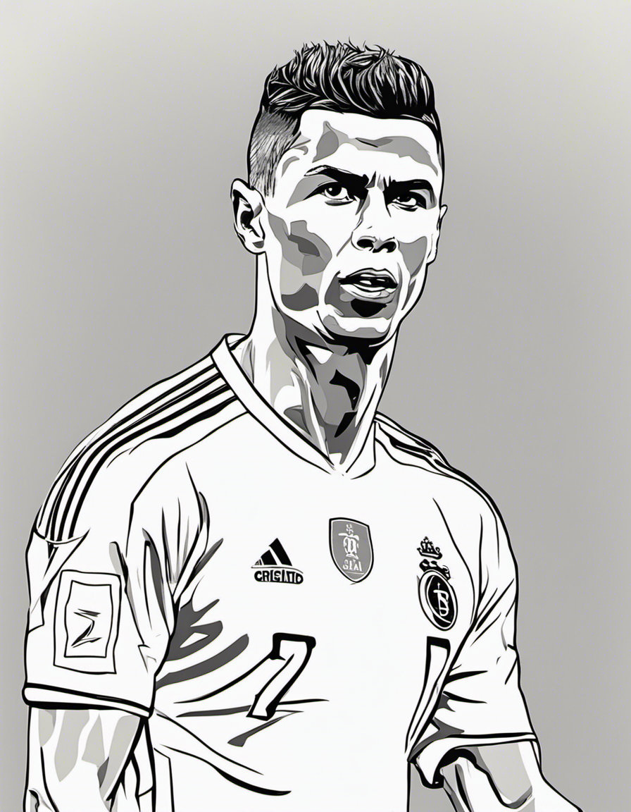 cristiano ronaldo coloring page