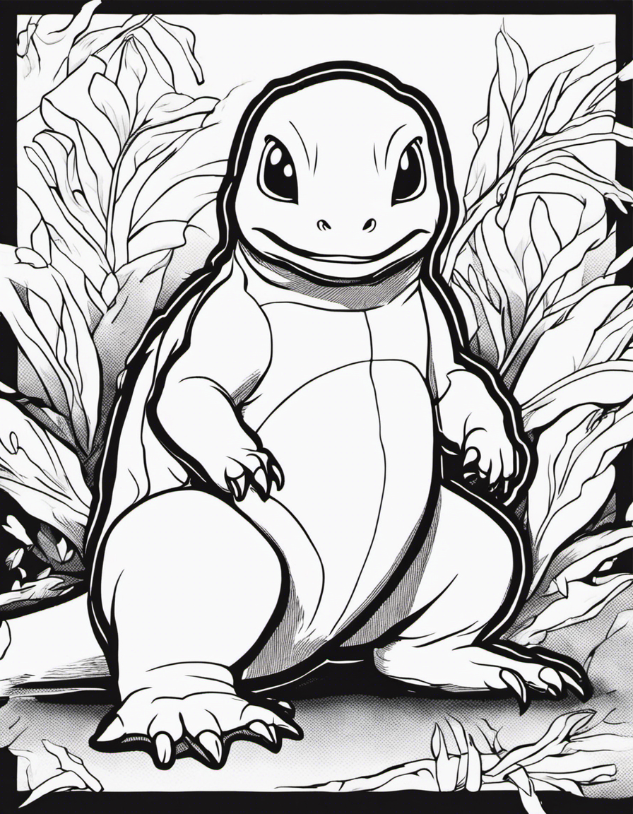 realistic charmander coloring page