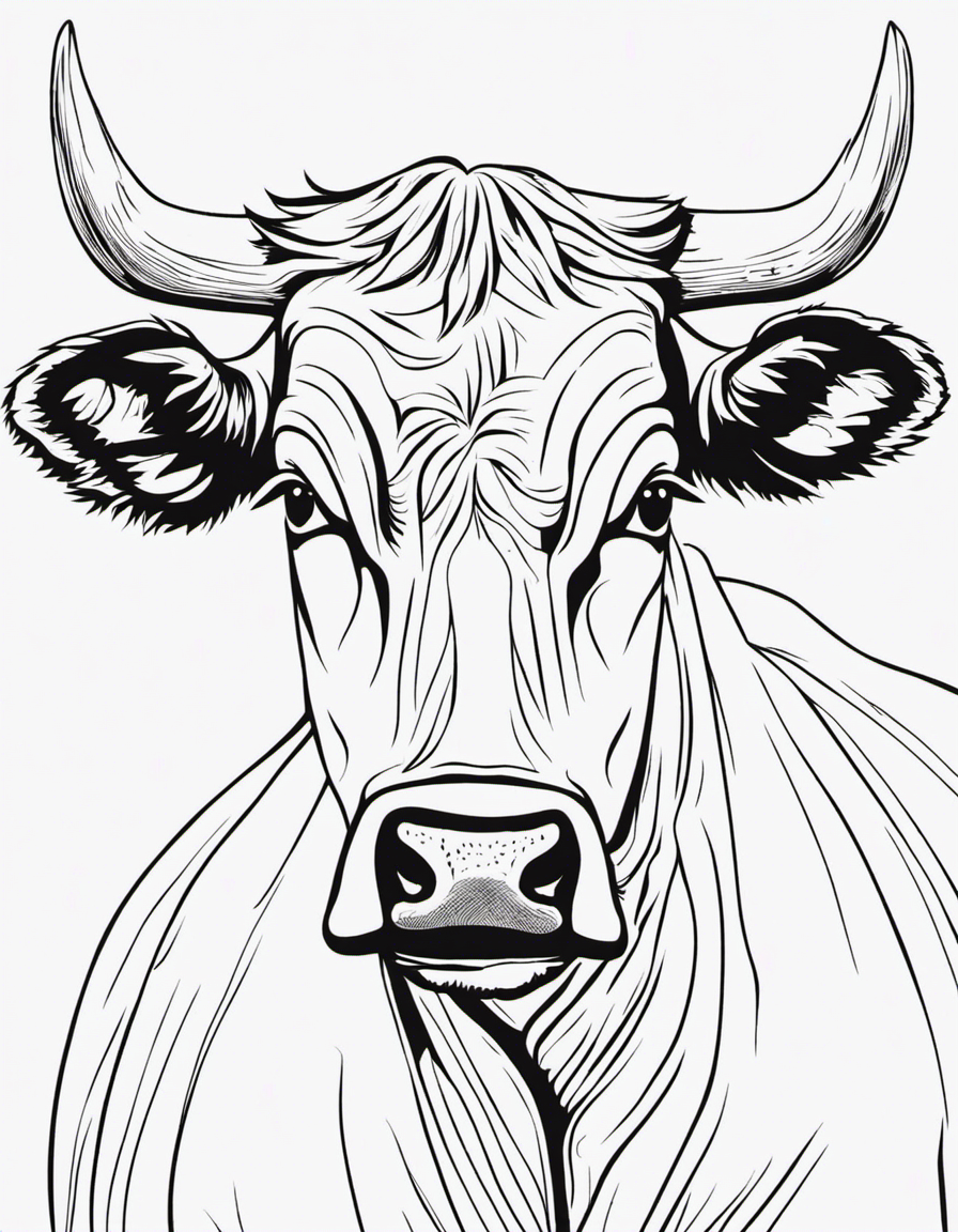 cow for adults coloring page