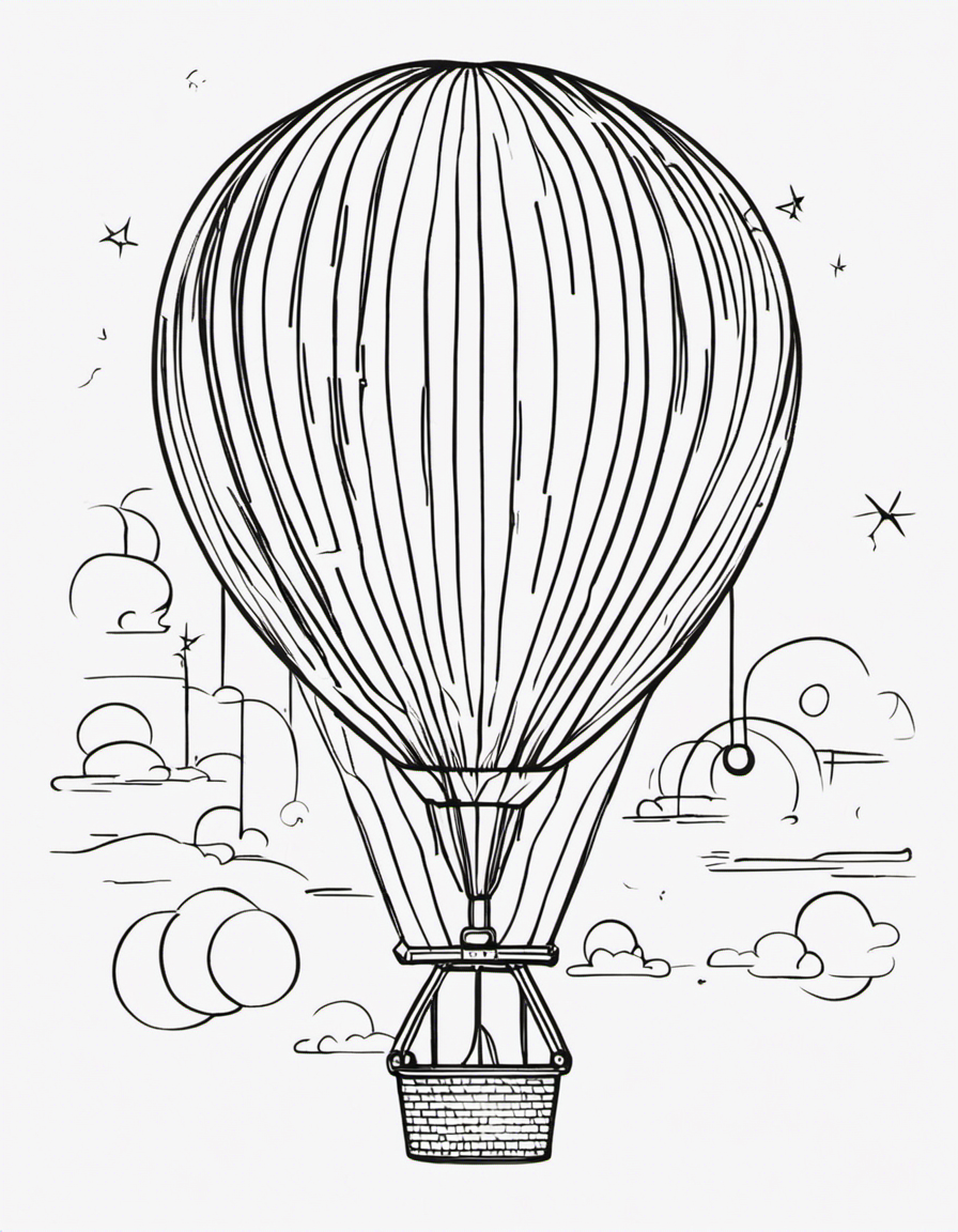realistic balloon coloring page