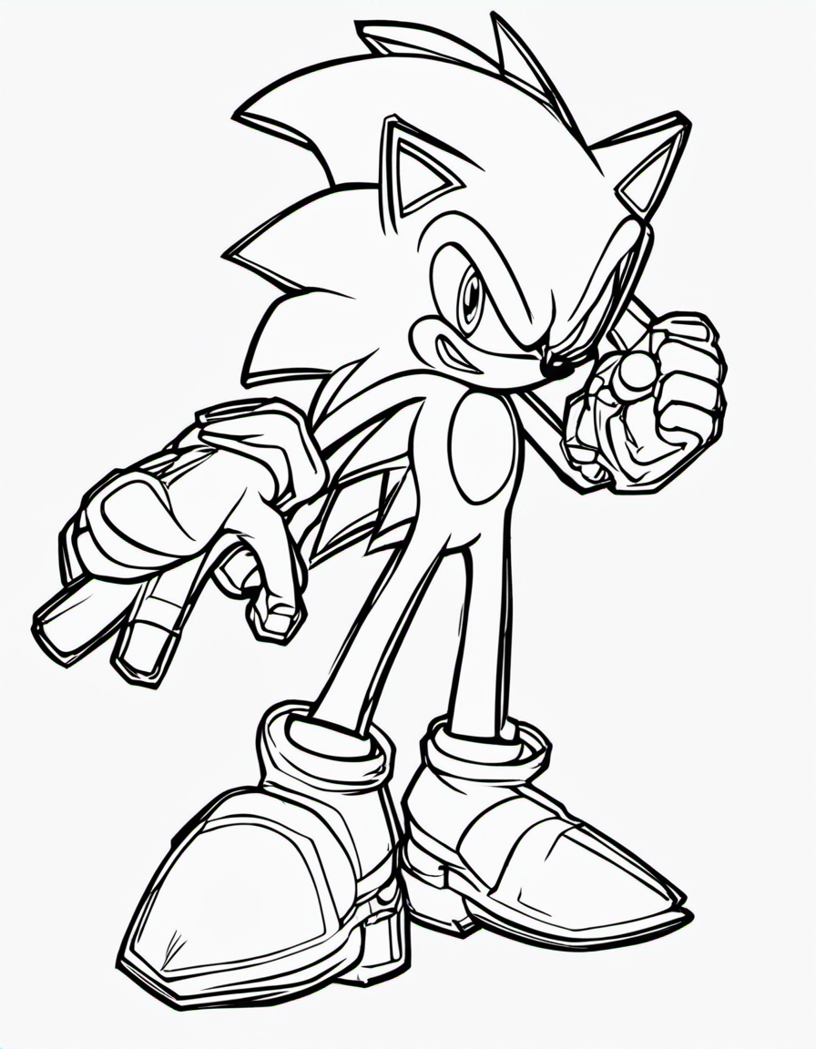 sonic exe for adults coloring page