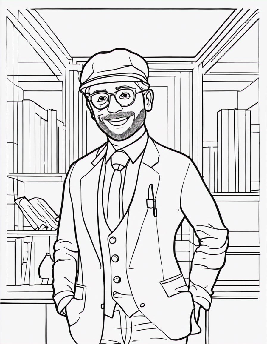 blippi coloring page