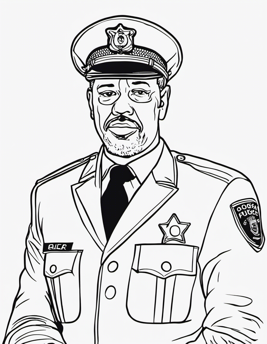 george floyd under a police officers knee coloring page